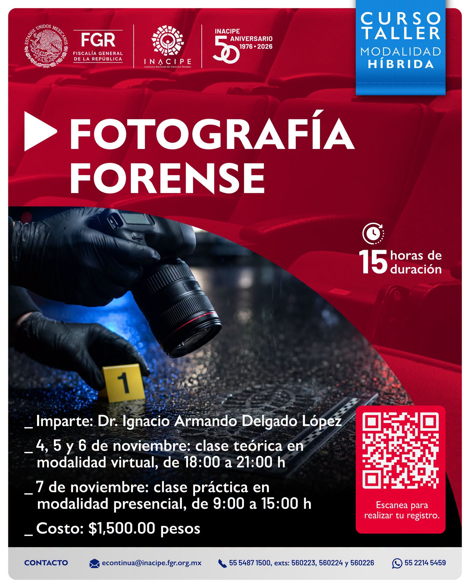 Curso-Taller de Fotografía Forense - INACIPE