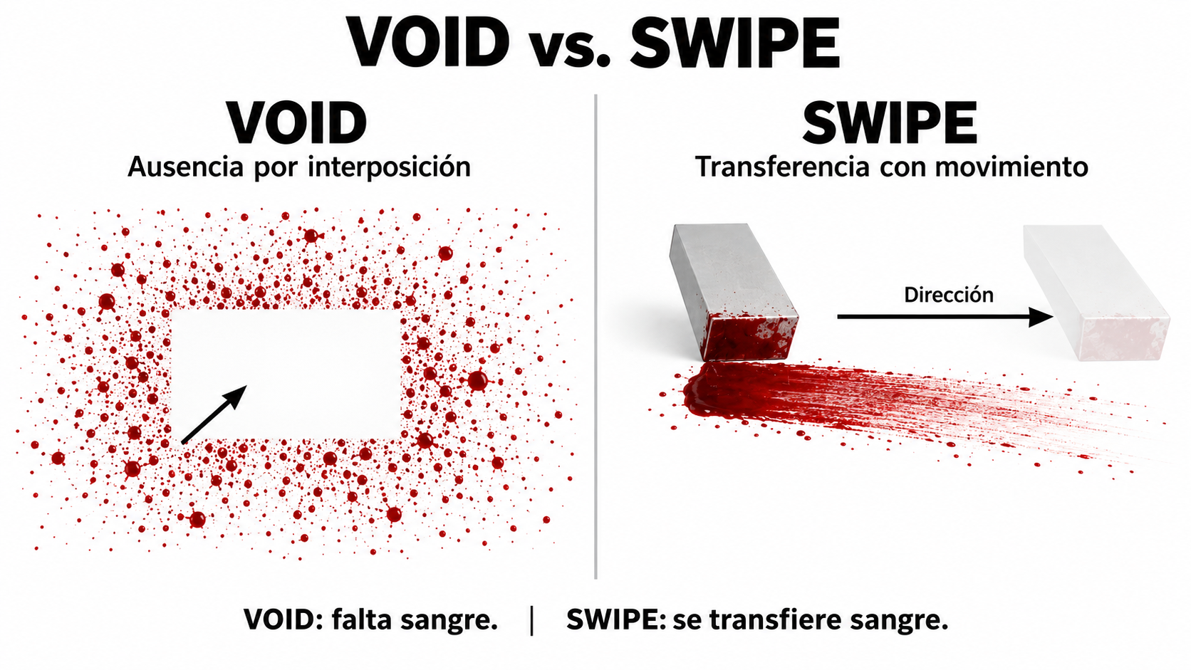 VOID, patrón de vacío en manchas de sangre