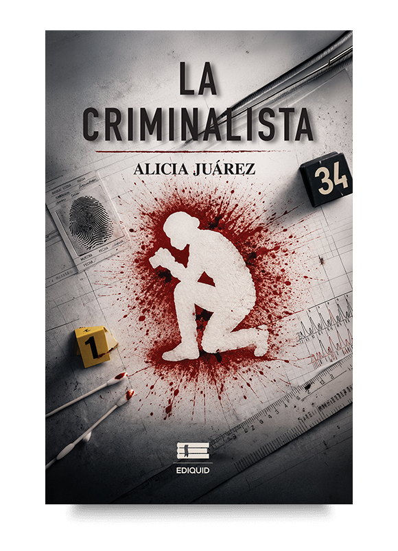 Void pattern en manchas de sangre representado en la portada de La Criminalista
