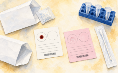 Tarjetas para ADN forense: recolección y preservación de sangre y saliva